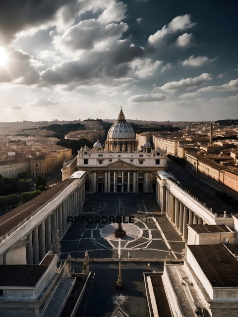 A view of the Vatican City from the air