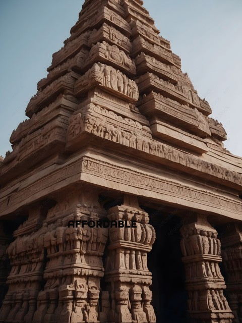 Ancient Stone Temple with Decorative Designs
