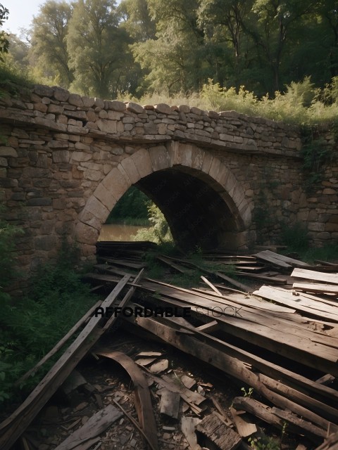 A bridge with a tunnel through it