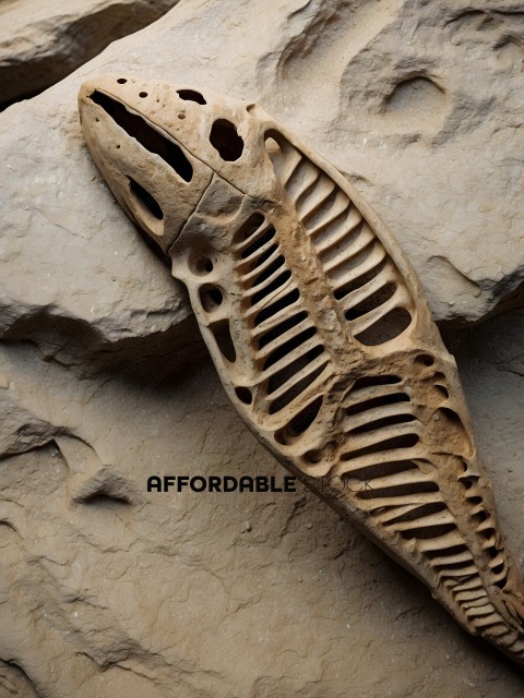 A fossilized fish with a lot of detail