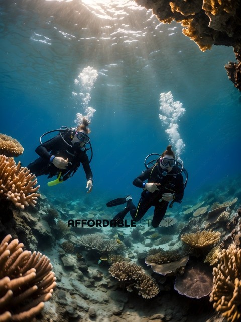 Two Divers Underwater