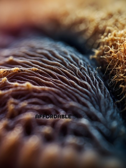 A close up of a hairy object with a pattern