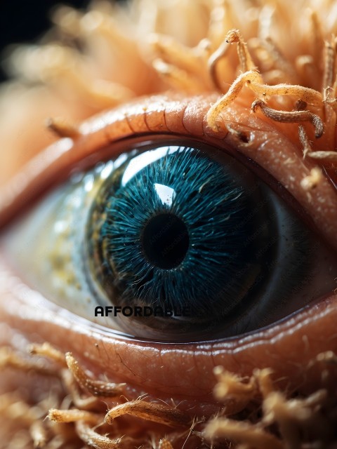 A close up of a blue eye
