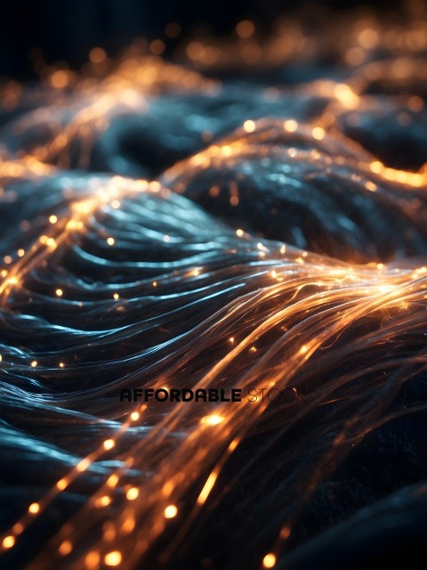 A close up of a lighted wire