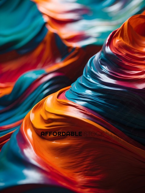 A colorful, swirling, liquid-like substance