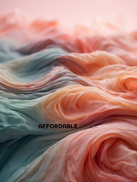 Colorful fabric with swirls