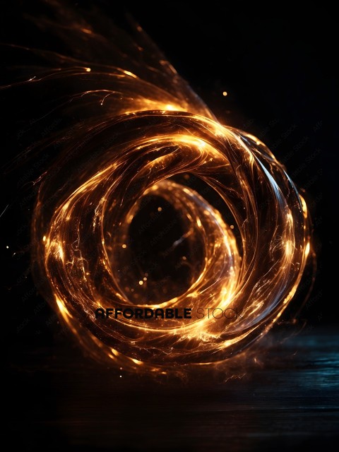 A brightly lit spiral of fire