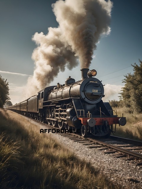 Steam Locomotive 688 on the tracks