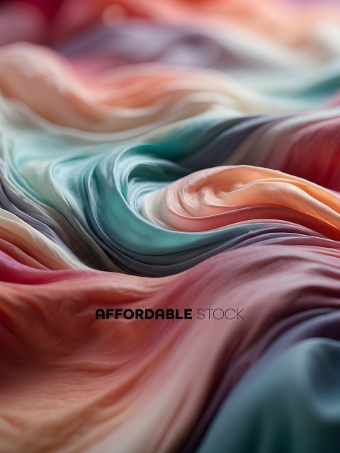 A colorful fabric with a pattern of swirls