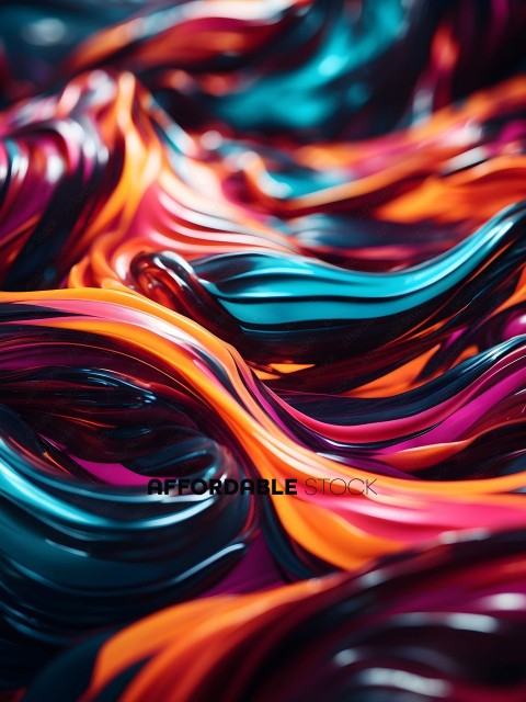 A colorful, swirling, abstract art piece