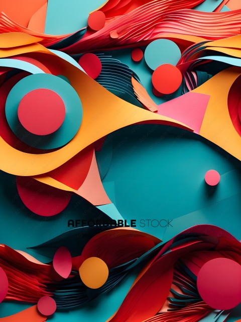 A colorful, abstract art piece made of paper