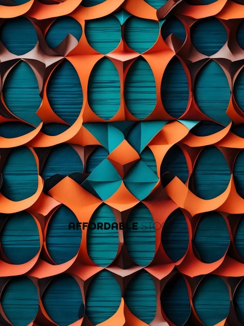 Orange and Blue Paper Cutouts