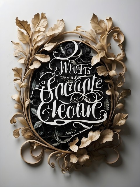 A decorative piece with a quote about cleaning