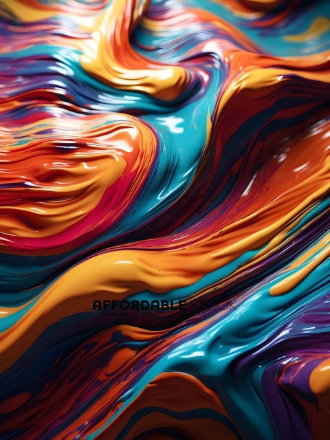 Painted Artwork with Vibrant Colors