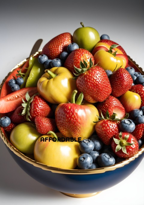 Fresh Mixed Fruits in Elegant Bowl