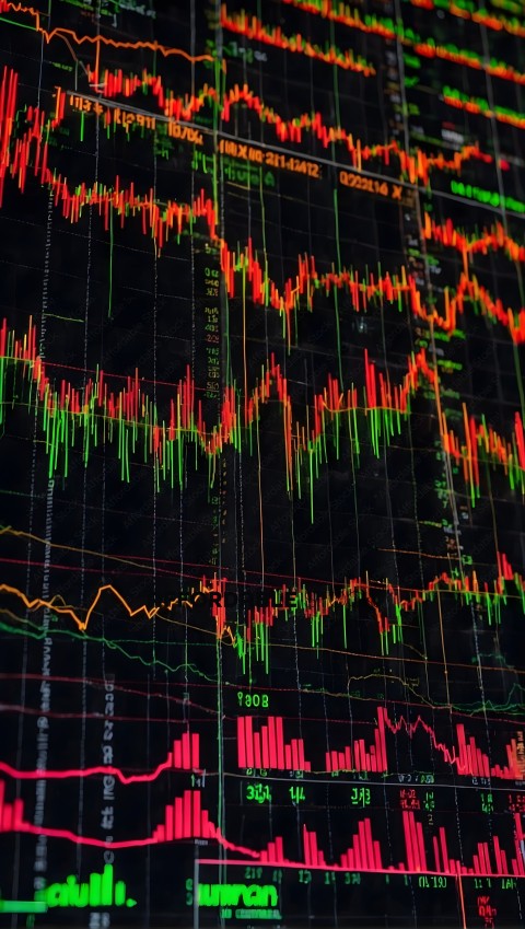 Stock Market Data on Digital Screen