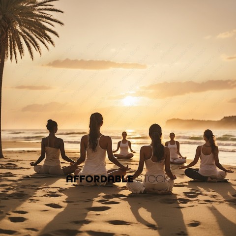 Beach Yoga Session at Sunrise