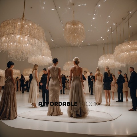 Elegant Evening Event with Chandeliers
