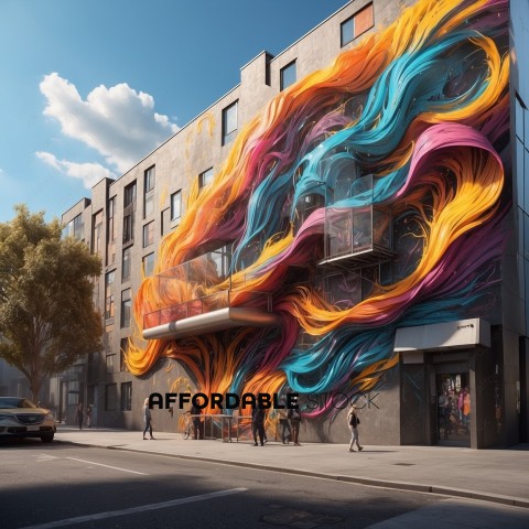 Vibrant Mural on Urban Building