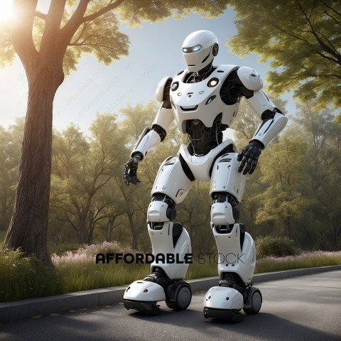 Futuristic Autonomous Robot Walking on Road