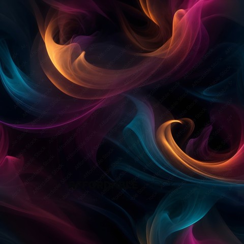 Abstract Colorful Smoke Waves