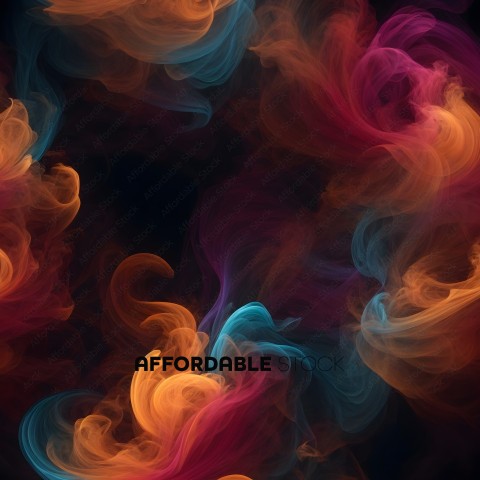Abstract Colorful Smoke Swirls