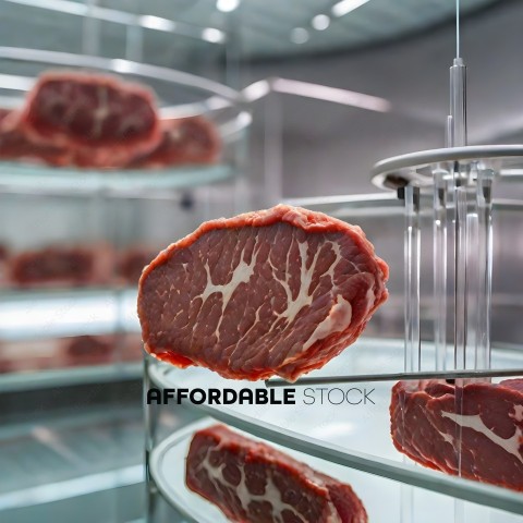 Sliced Meat in a Glass Display