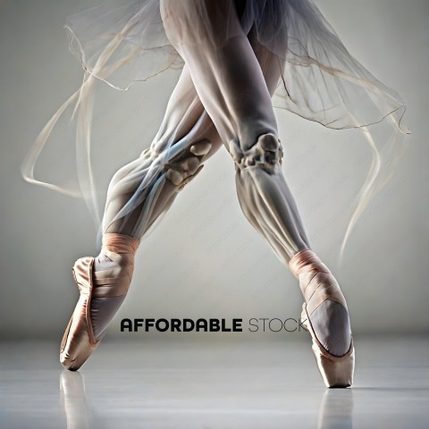 A ballerina's leg in motion