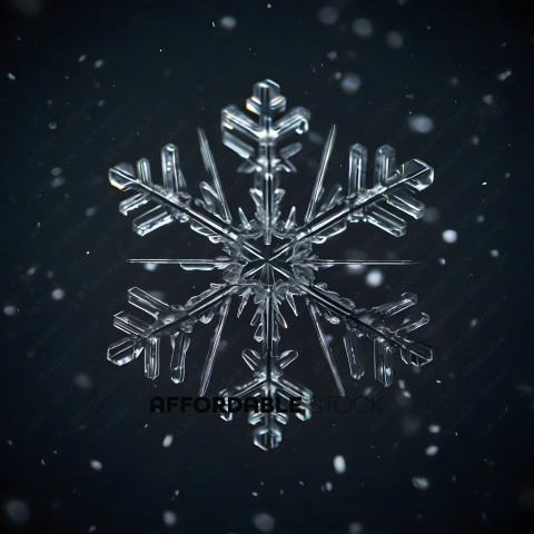 Snowflake in the air