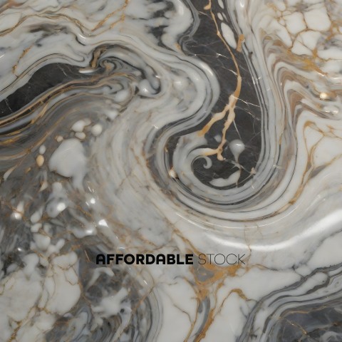 A marbleized pattern with gold and black