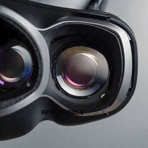 A close up of a camera lens on a device