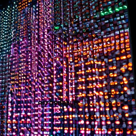 A colorful display of lights