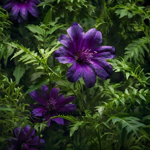 Purple Flower in the Jungle