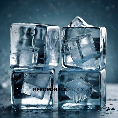 A group of ice cubes