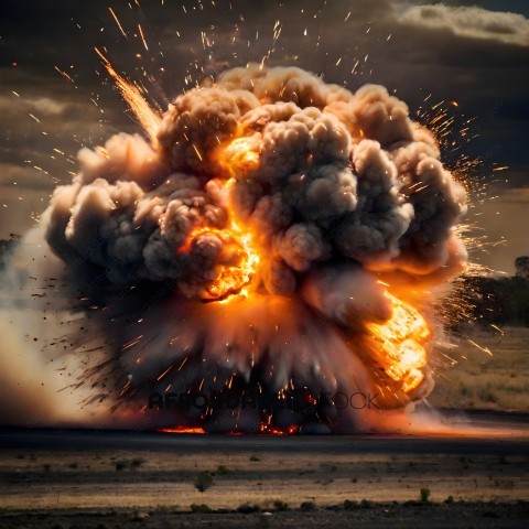 Explosion in the desert