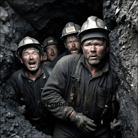 Mining Workers in Dirty Tunnel