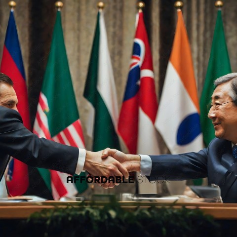 Asian Leaders Shake Hands