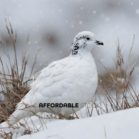 White Bird in Snow
