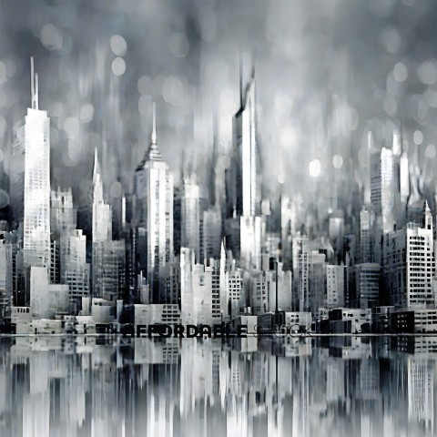 A cityscape with a lot of skyscrapers