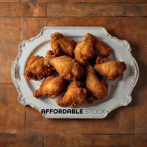 A plate of fried chicken wings