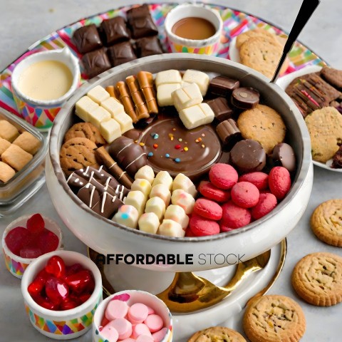 A variety of desserts and treats on a plate