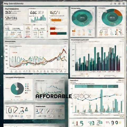 Dashboard with multiple graphs and charts