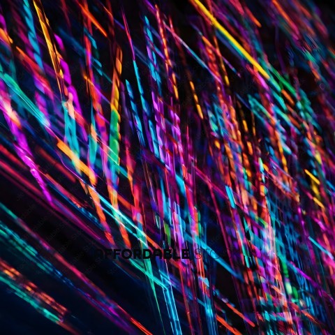 Colorful Lights in a Blurry Background