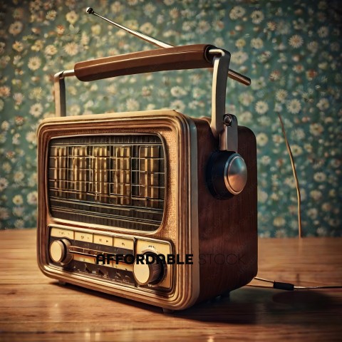 Vintage Radio with Wooden Cabinet