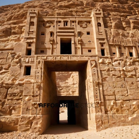 Ancient Egyptian Temple Entrance