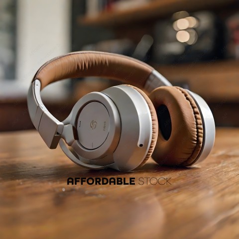 Sennheiser Headphones with Brown Leather Ear Pads