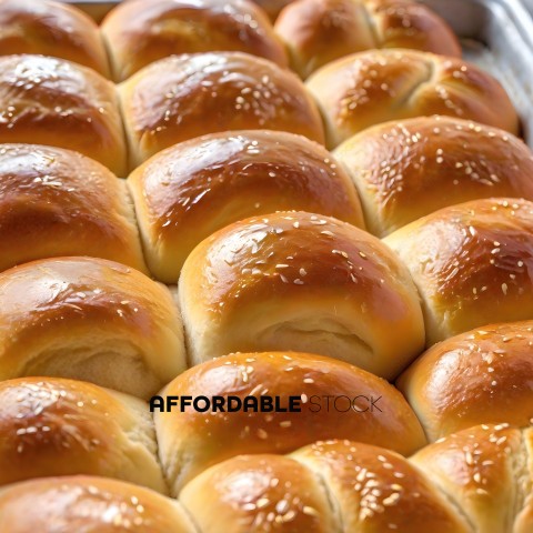 Bread with sesame seeds on top
