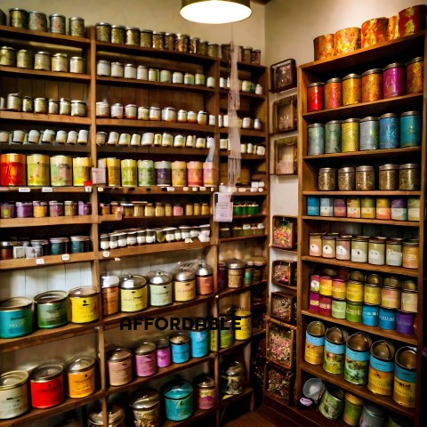 Shelves of Spices and Herbs
