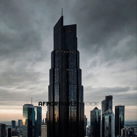 Tallest building in the city with a cloudy sky