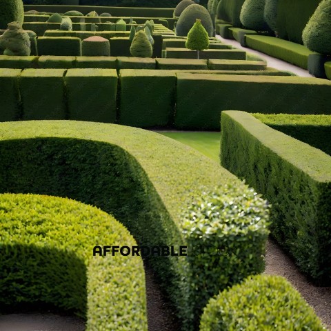 A maze of green hedges